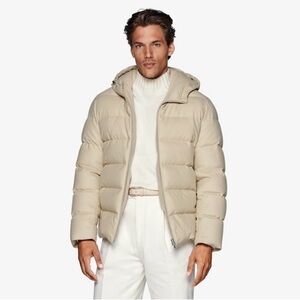 Suit Supply Men’s Size 50 Light Brown Down Jacket